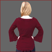 Lade das Bild in den Galerie-Viewer, Rüschenbluse Langarm | Bluse mit Rüschen am Saum