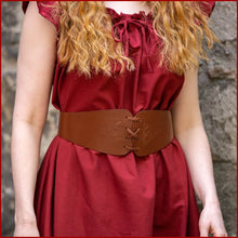 Lade das Bild in den Galerie-Viewer, MIEDERGÜRTEL Mittelalter KELTISCHE PRÄGUNG - Leder - braun - 5 Größen