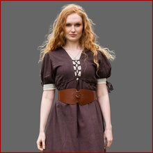 Lade das Bild in den Galerie-Viewer, Mittelalter Miedergürtel Damen - braun - Leder