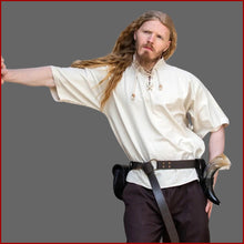 Lade das Bild in den Galerie-Viewer, Mittelalter Hemd kurzärmelig Baumwolle im Set