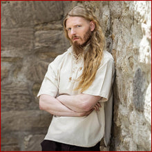 Lade das Bild in den Galerie-Viewer, Mittelalter-Kurzarmhemd "Eric" Natur - Leonardo Carbone