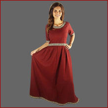 Lade das Bild in den Galerie-Viewer, Edles kurzärmeliges MITTELALTERKLEID 7 Größen - rot - Leonardo Carbone