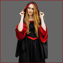 Lade das Bild in den Galerie-Viewer, Kapuzenkleid schwarz | Kleid mit Kapuze Damen