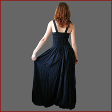 Lade das Bild in den Galerie-Viewer, Miederkleid Mittelalter | Gothic Kleid schwarz
