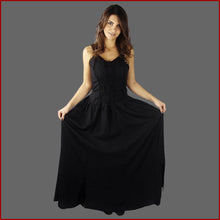 Lade das Bild in den Galerie-Viewer, Miederkleid - Mittelalterkleid - Sommerkleid - schwarz - Carbone