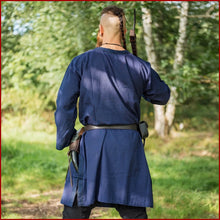 Lade das Bild in den Galerie-Viewer, Mittelalter Wikinger Tunika Männer blau