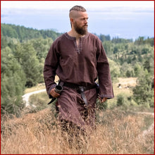 Lade das Bild in den Galerie-Viewer, Wikinger Tunika dunkelbraun