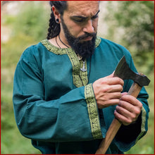 Lade das Bild in den Galerie-Viewer, Lange Tunika Mittelalter grün