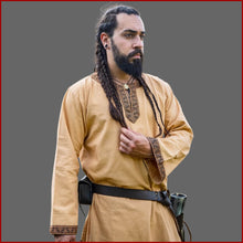 Lade das Bild in den Galerie-Viewer, Mittelalterliche braune Tunika - hellbraune Tunika