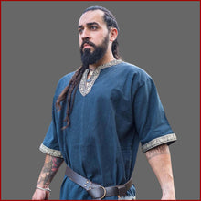 Lade das Bild in den Galerie-Viewer, Mittelalter Tunika blau - Herren - Leonardo Carbone