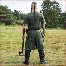 Lade das Bild in den Galerie-Viewer, Kurzärmelige Wikinger Tunika für Männer, grüne Tunika