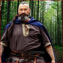 Lade das Bild in den Galerie-Viewer, Wikinger und Mittelalter TUNIKA Waffenrock - 4XL - Übergröße - braun