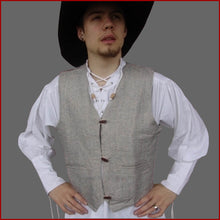 Lade das Bild in den Galerie-Viewer, Mittelalterweste grau | Mittelalter Weste grau | Handarbeit