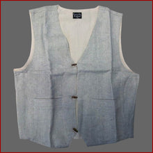 Lade das Bild in den Galerie-Viewer, Graue Mittelalter Weste aus Baumwolle - Handarbeit