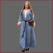 Lade das Bild in den Galerie-Viewer, Wikingerkleid Mittelalterkleid - XS bis 3XL - taubenblau - Carbone