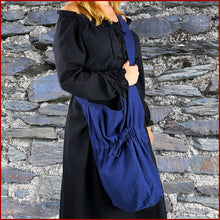 Lade das Bild in den Galerie-Viewer, Mittelalter UMHÄNGEBEUTEL - 100% Baumwolle - blau - Leonardo Carbone