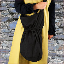 Lade das Bild in den Galerie-Viewer, Mittelalter UMHÄNGETASCHE - Robuste Baumwolle - schwarz