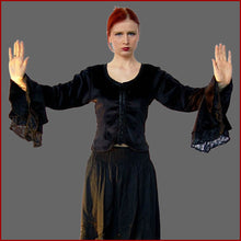 Lade das Bild in den Galerie-Viewer, Schwarze Samtbluse von Leonardo Carbone Vicky