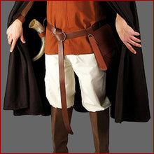 Lade das Bild in den Galerie-Viewer, Ringgürtel aus robustem Leder Braun