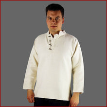 Lade das Bild in den Galerie-Viewer, Handgewebtes Mittelalter Hemd von Leonardo Carbone natur