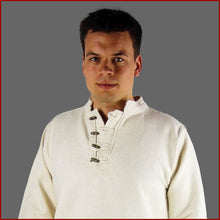 Lade das Bild in den Galerie-Viewer, Mittelalter-Hemd aus dicker Baumwolle "Anton" Natur