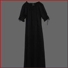 Lade das Bild in den Galerie-Viewer, Schwarzes Sommerkleid Kurzarm | Schwarzes Sommer Kleid Kurzarm