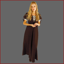 Lade das Bild in den Galerie-Viewer, Sommerkleid "Denise" Braun/Natur von Leonardo Carbone