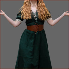 Lade das Bild in den Galerie-Viewer, Mittelalterkleid kurzarm Übergröße GRÜN 4XL 5XL - Leonardo Carbone