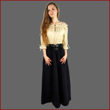 Lade das Bild in den Galerie-Viewer, Mittelalter Rock für Damen schwarz | Mittelalter Rock für Frauen schwarz