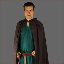 Lade das Bild in den Galerie-Viewer, Mittelalter Umhang Kapuze - braun - Leonardo Carbone - dunkelbraun
