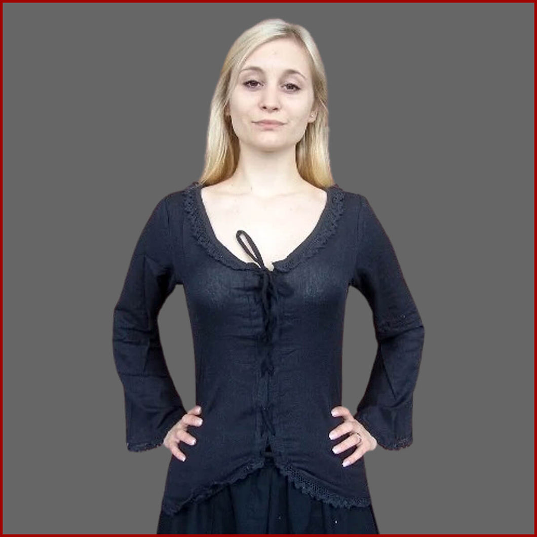 Mittelalter Larp Bluse schwarz | Mittelalter Bluse schwarz