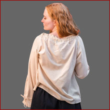Lade das Bild in den Galerie-Viewer, Mittelalter Bluse Damen natur hanf
