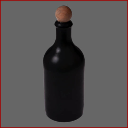 STEINFLASCHE mit HOLZKORKEN - 500 ml - STEINZEUG Flasche - Mittelalter