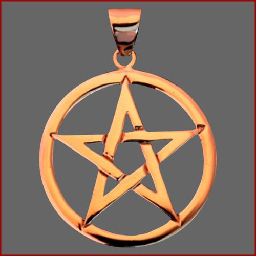 PENTAGRAMM gross - Bronze - Schutz Amulett Drudenfuß Talisman - 51 mm