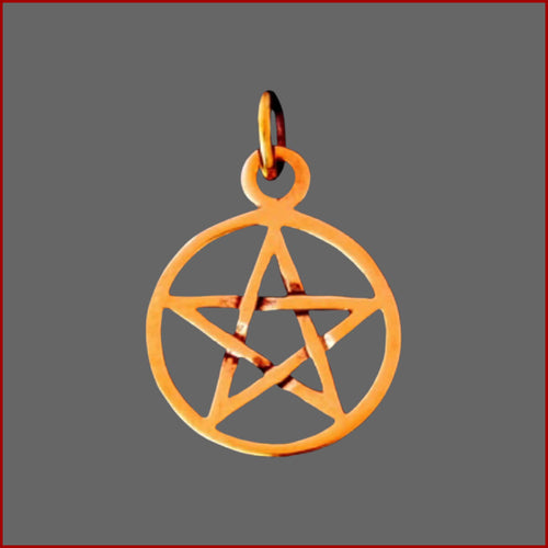 PENTAGRAMM klein - Bronze - Schutz Amulett Drudenfuß Talisman Pentakel