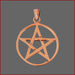 Pentagramm mittel - Drudenfuß - Amulett - Bronze