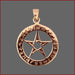 Pentagramm mit Runen - Schutz Talisman - Bronze