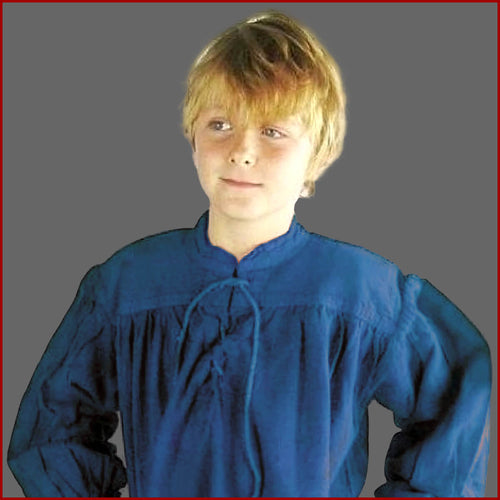 Kinder Mittelalterhemd für Jungen - blau - Leonardo Carbone Jungs