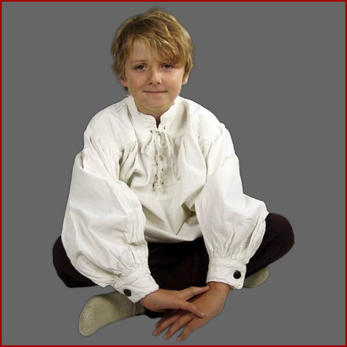 Kinder Mittelalter Hemd Jungen - weiß - Leonardo Carbone Jungs - weiss