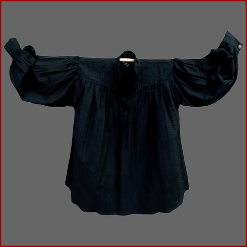 Mittelalter Hemd Übergröße 4XL 5XL - schwarz - Leonardo Carbone Hemd